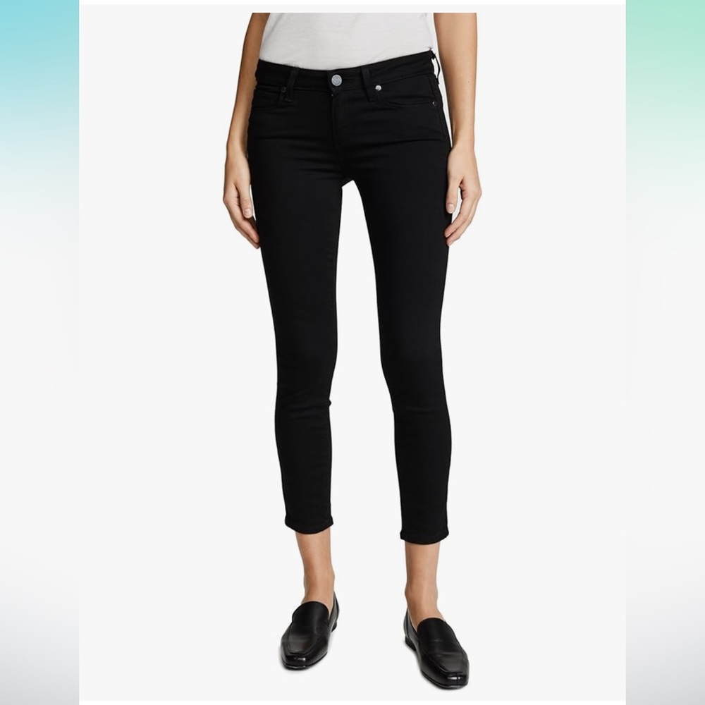 PAIGE Black Verdugo crop denim skinny jeans Pants size 29